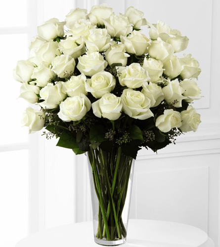 Exquisite White Rose Bouquet